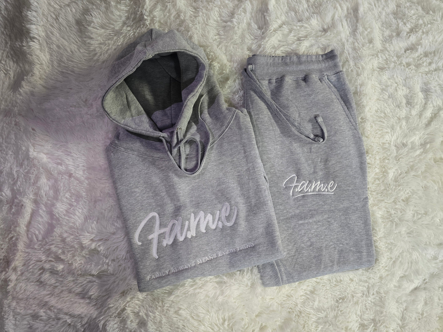 Grey (FAME) Embroidered Sweatsuit