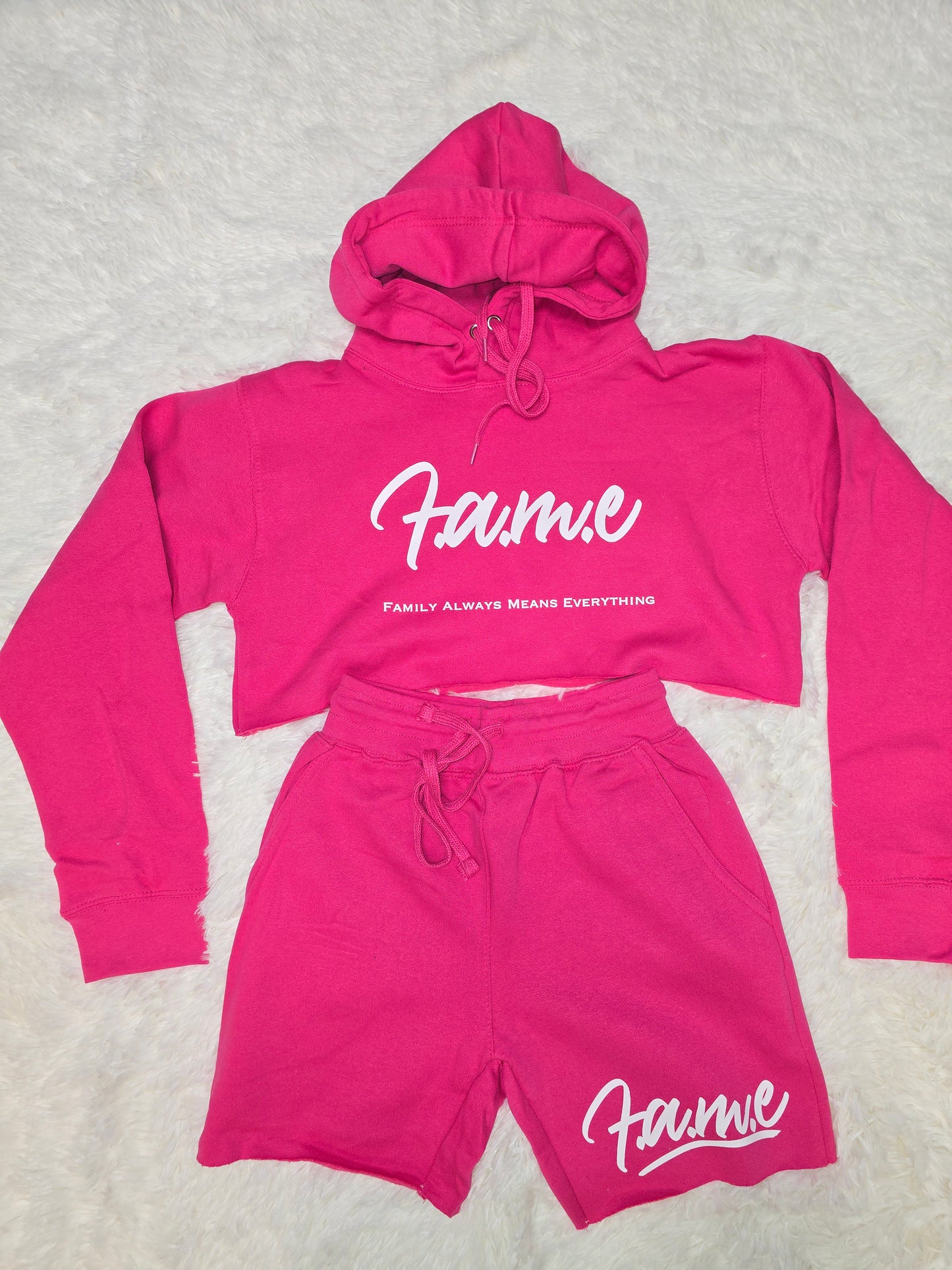 F.A.M.E Hoodie Crop Top Sets