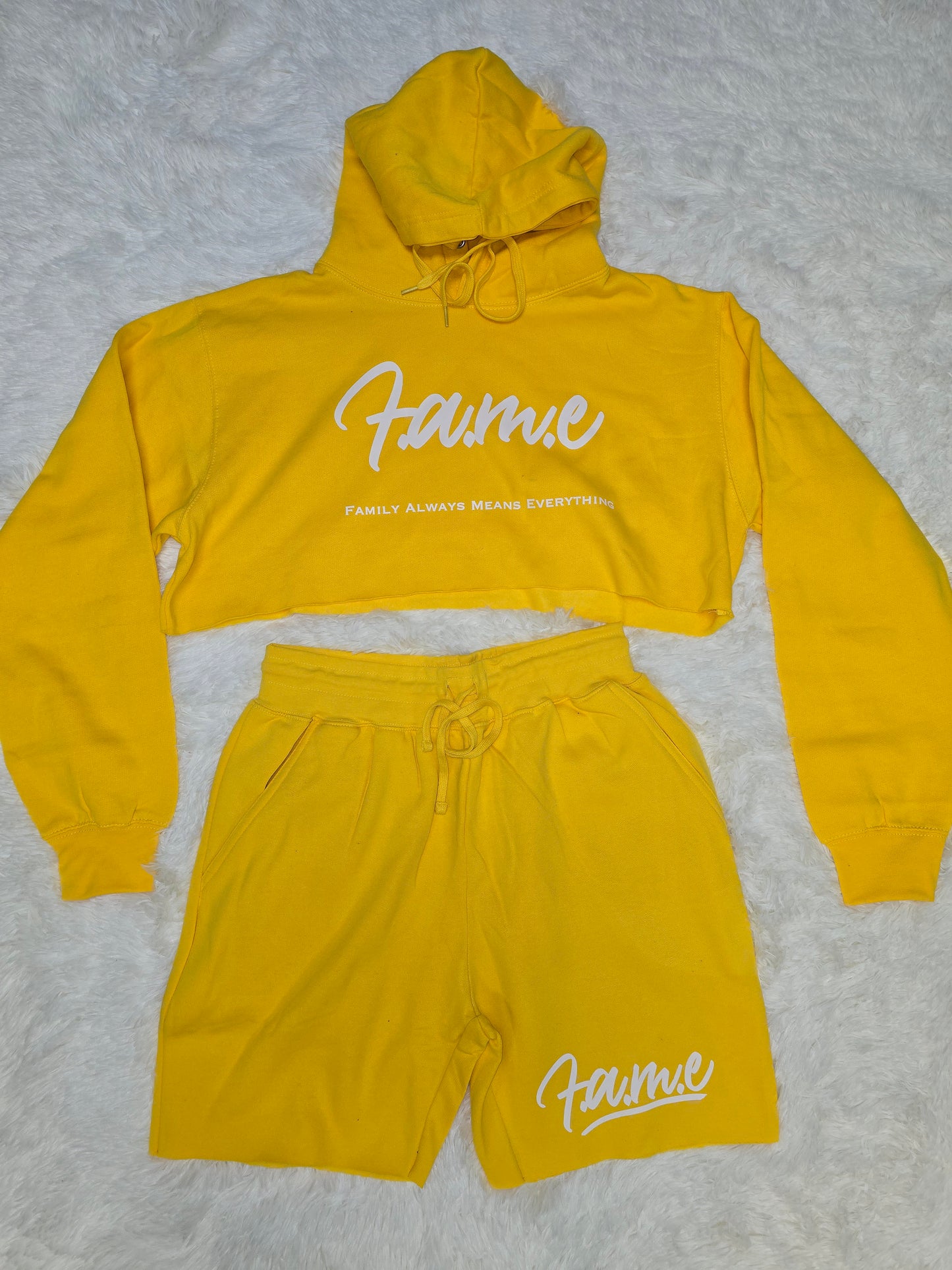 F.A.M.E Hoodie Crop Top Sets