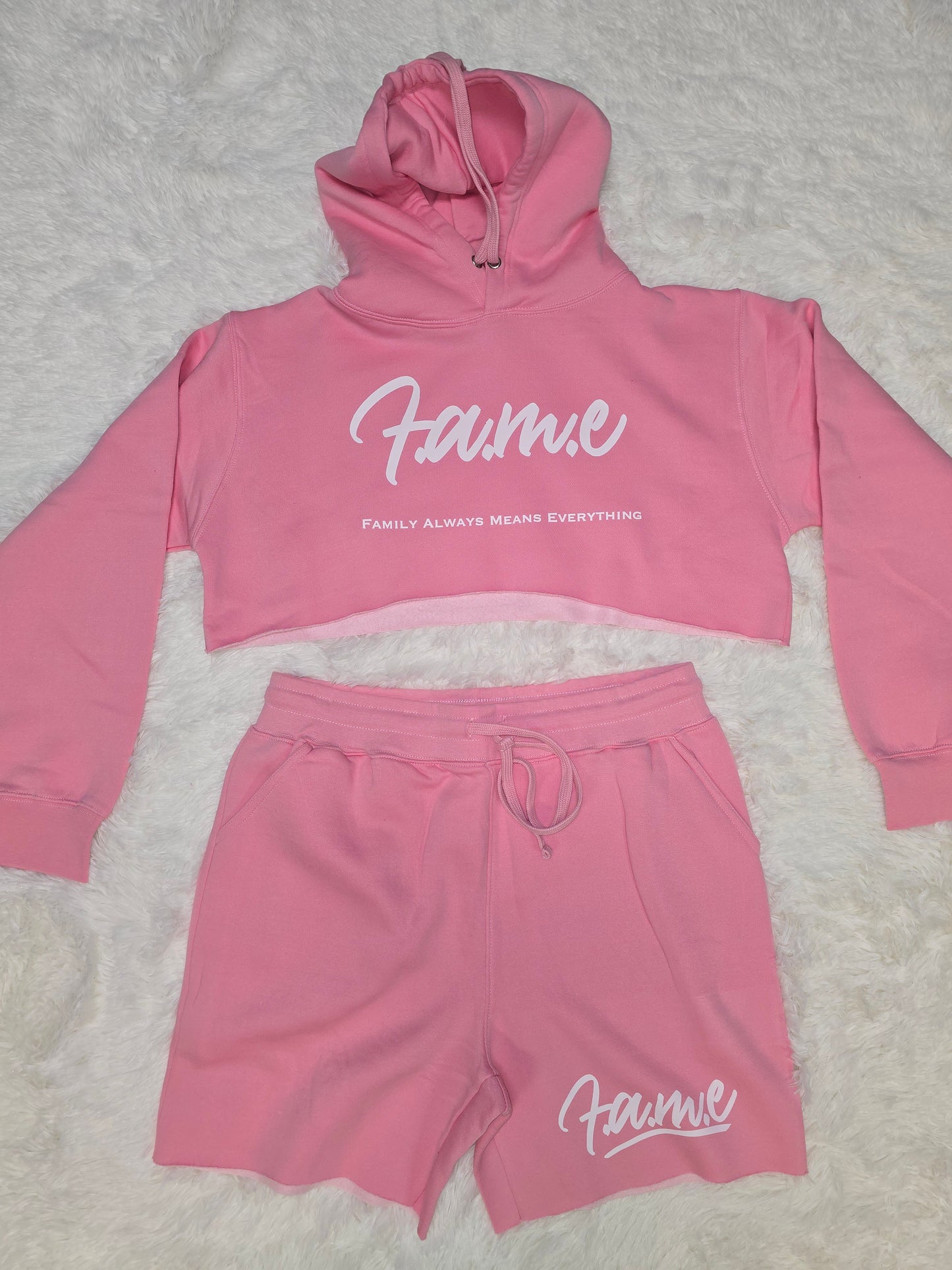 F.A.M.E Hoodie Crop Top Sets